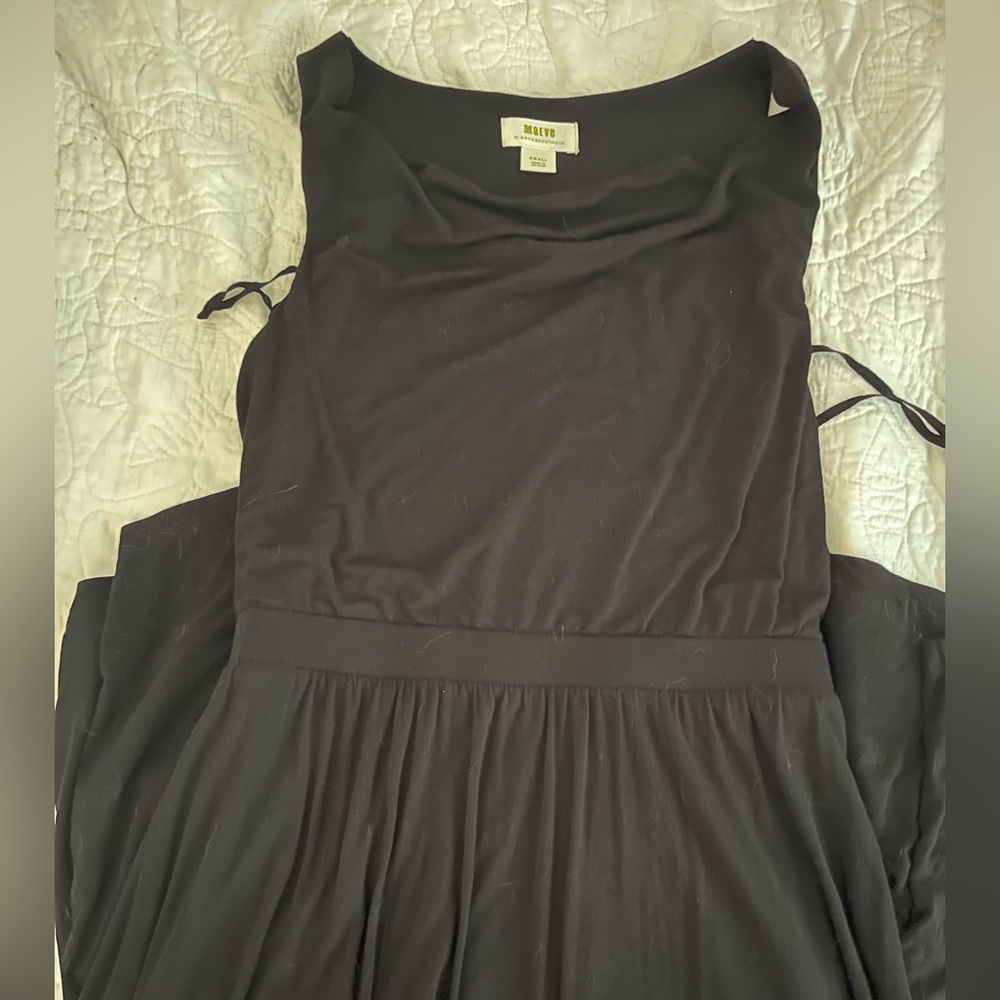 Maeve midi dress from Anthropologie, black stretch